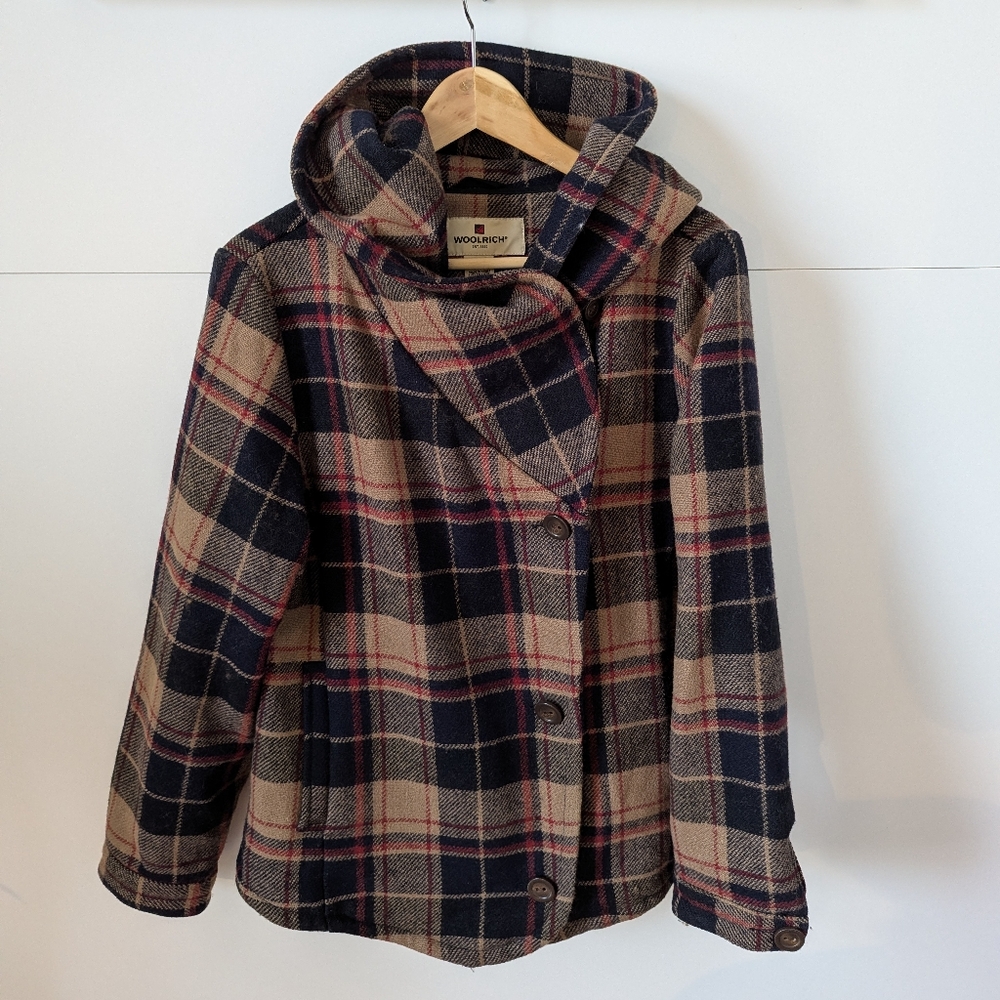 Woolrich Wool Plaid Coat, Small